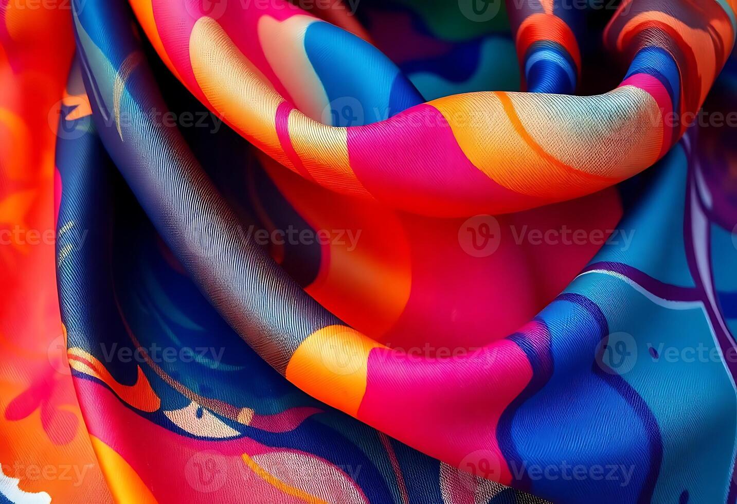 A colorful scarf with a colorful design photo