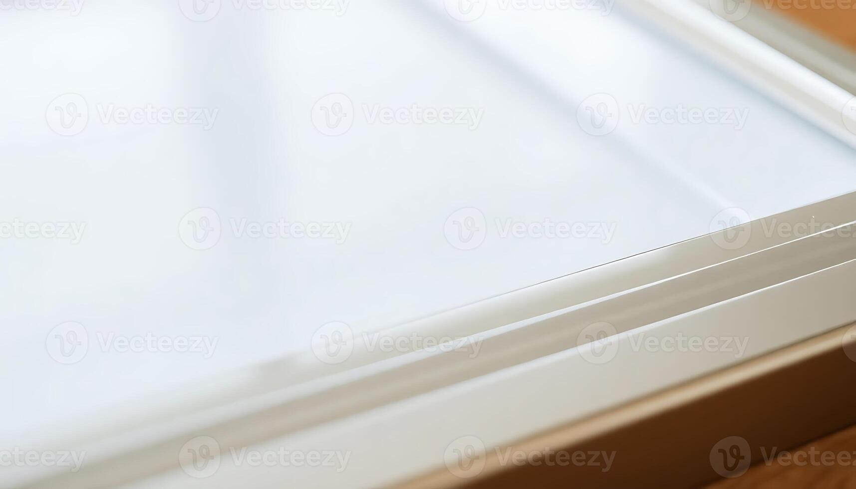 close up of a window with a wooden frame photo