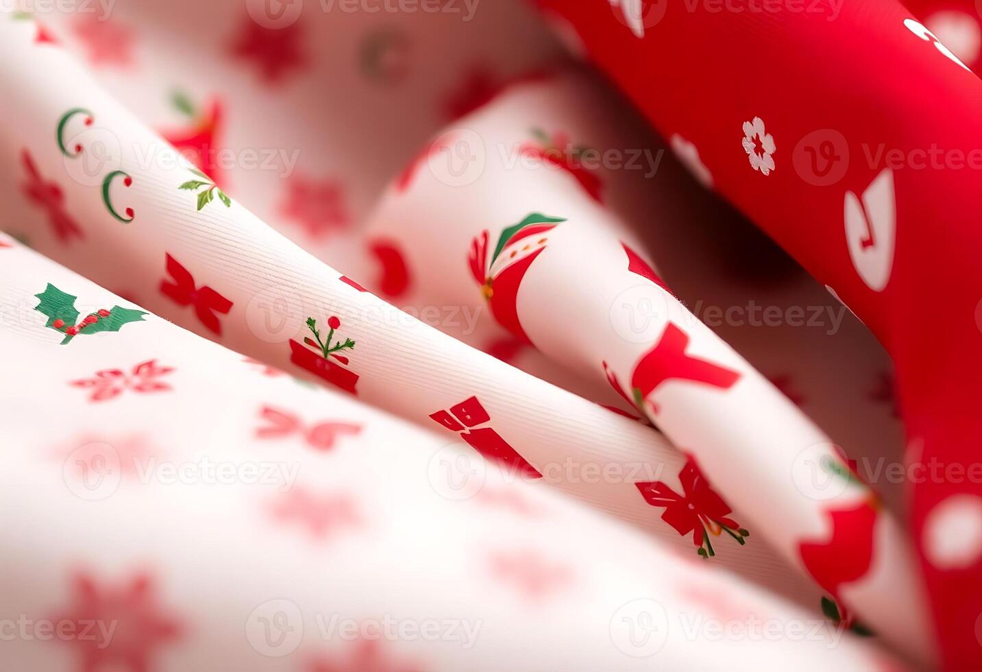 close up of a red and white wrapping paper photo
