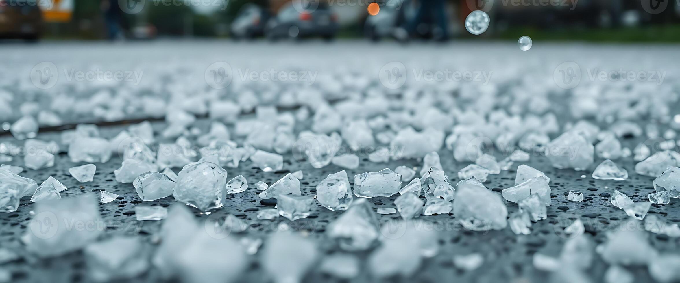 lot of ice cubes that are on the ground photo