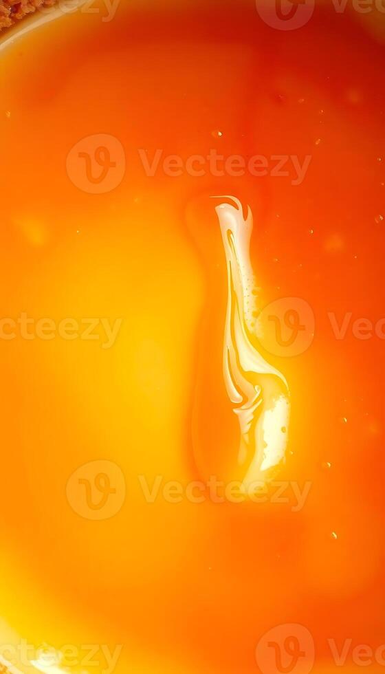 close up of a bowl of soup with a spoon in it photo