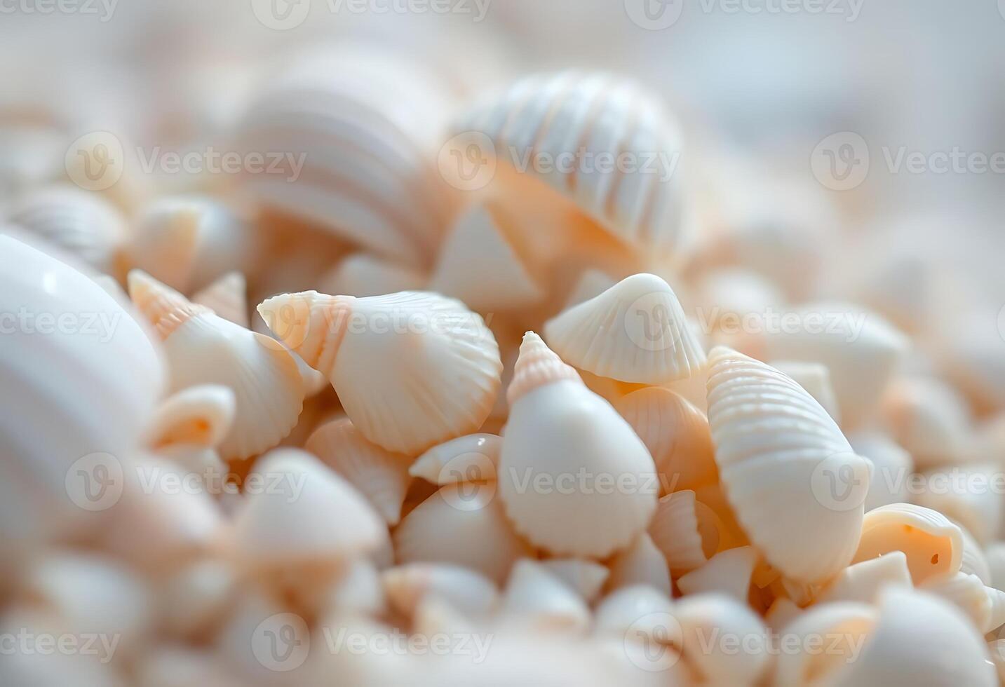 pile of sea shells sitting next to each other photo
