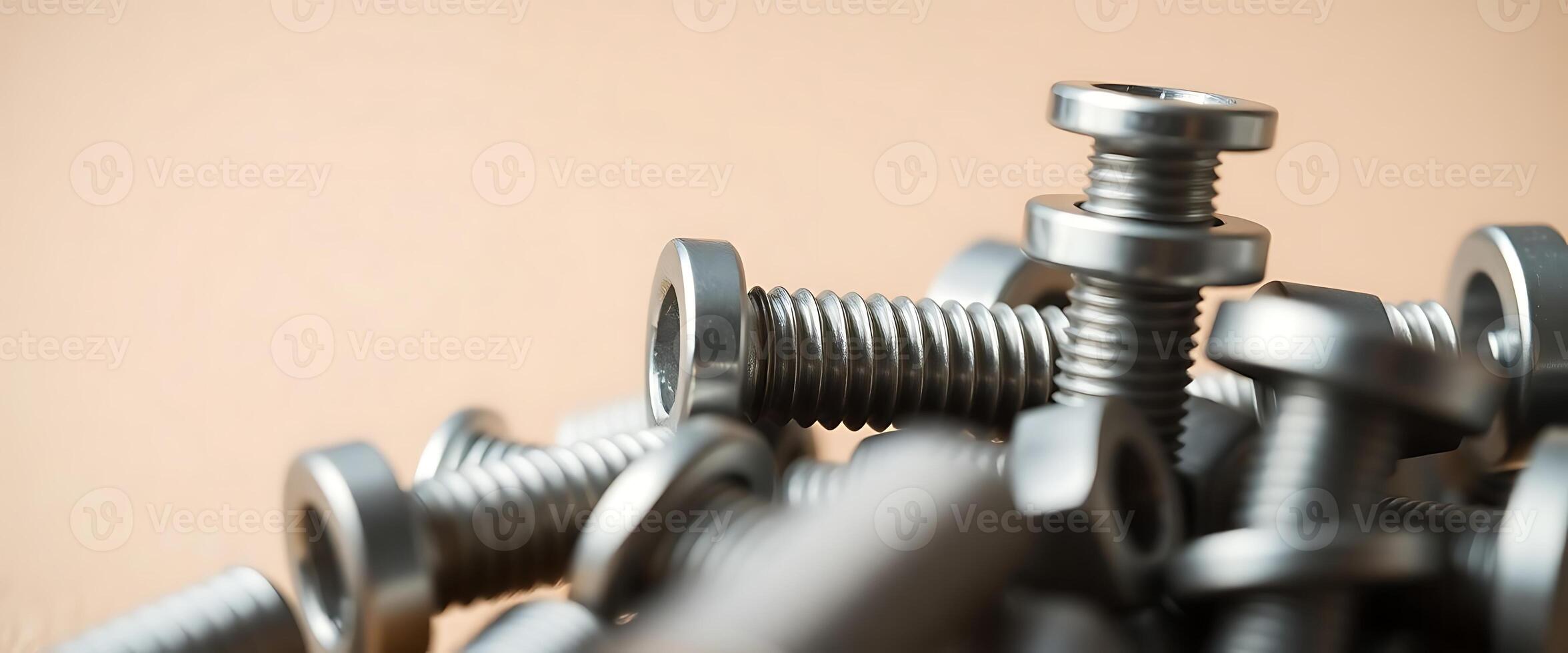 pile of screws and nuts sitting next to each other photo