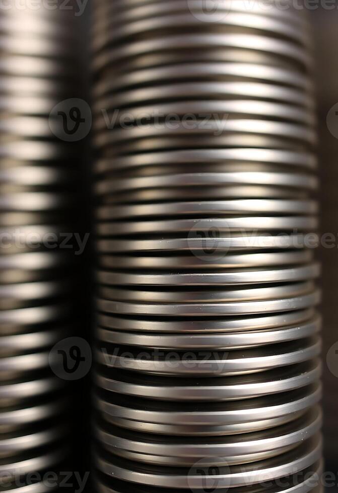 stack of metal plates stacked on top of each other photo