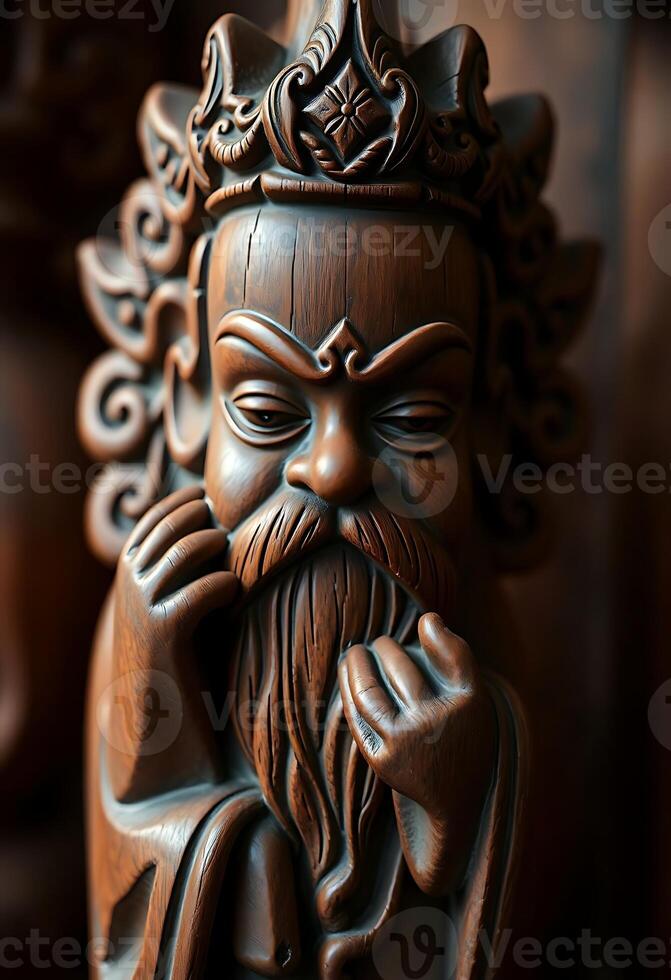 statue of a man with a beard and a crown on his head photo