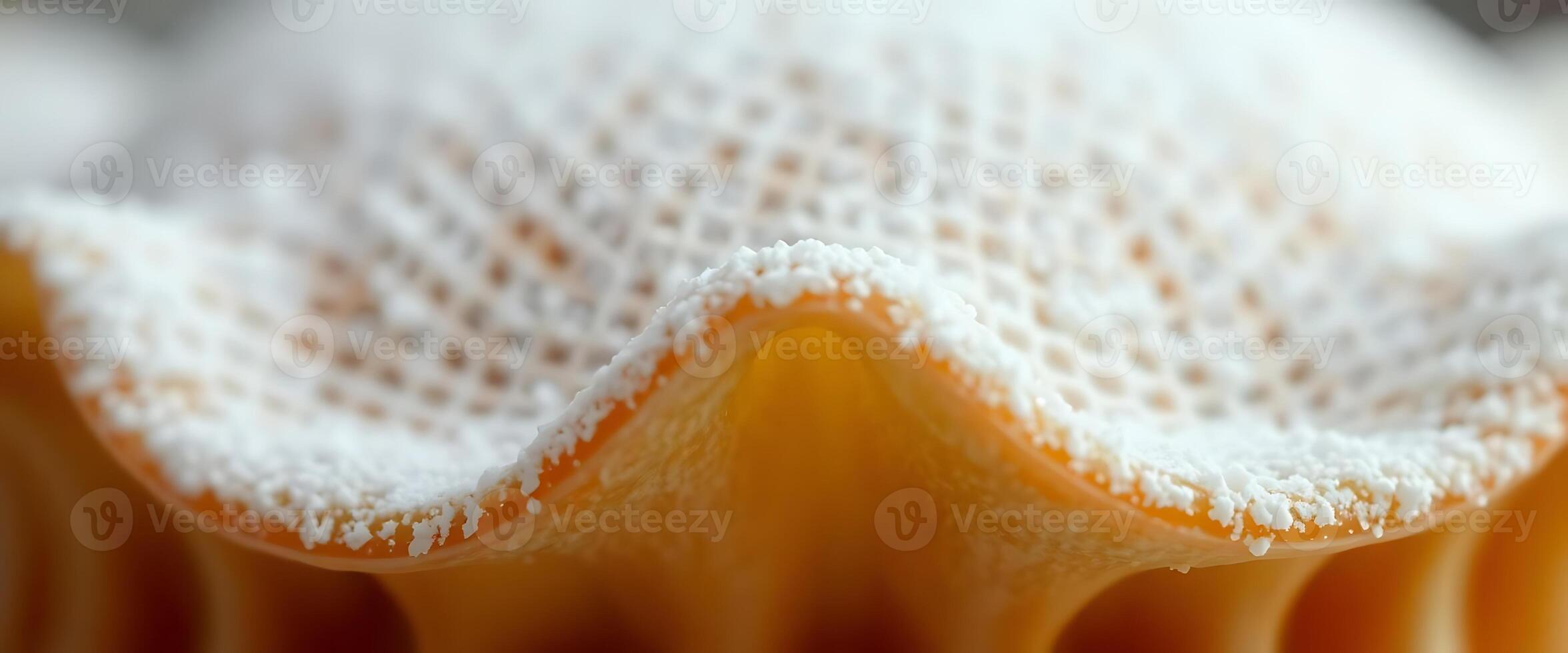 A close up of a white and orange flower photo