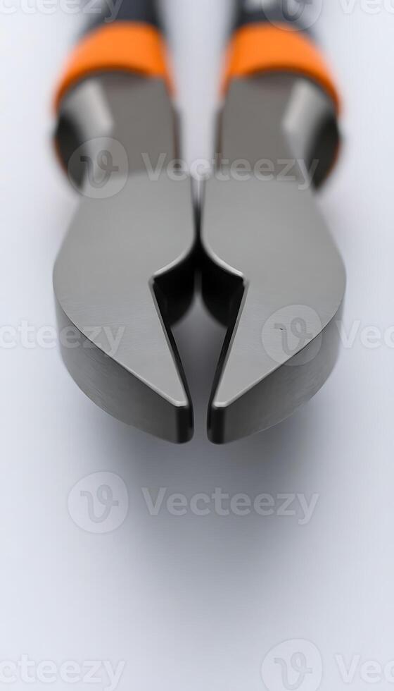 close up of a pair of scissors on a white surface photo