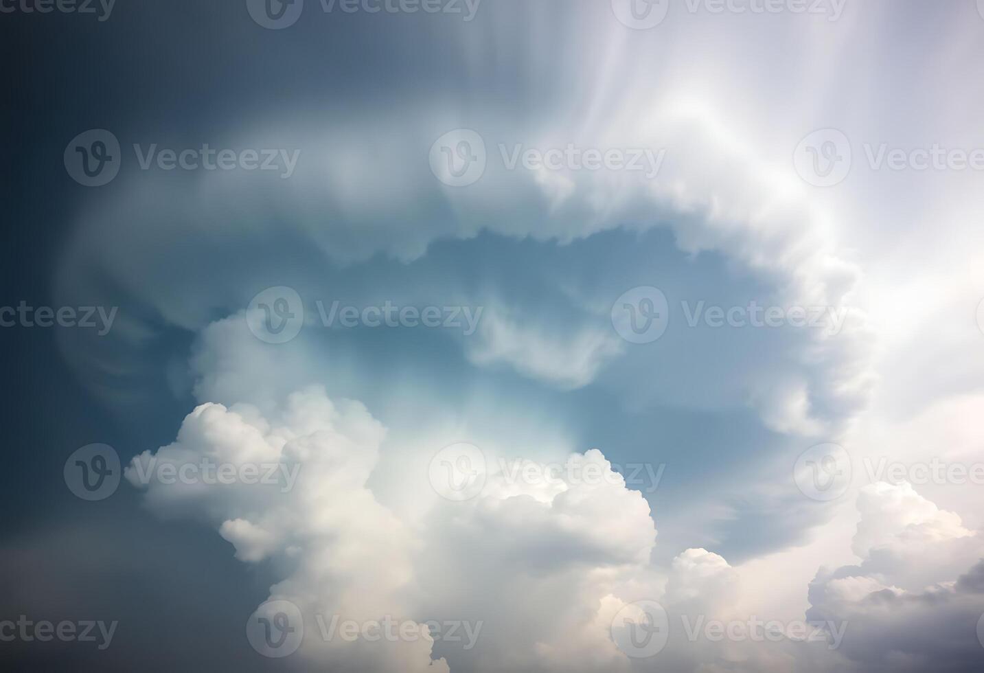 very large cloud in the blue sky photo