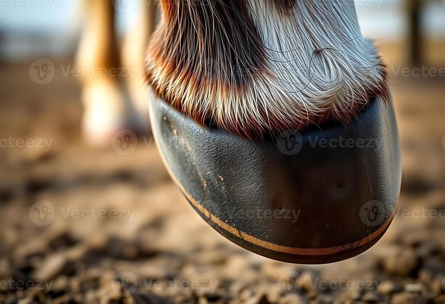 close up of a horse's head and hooves photo