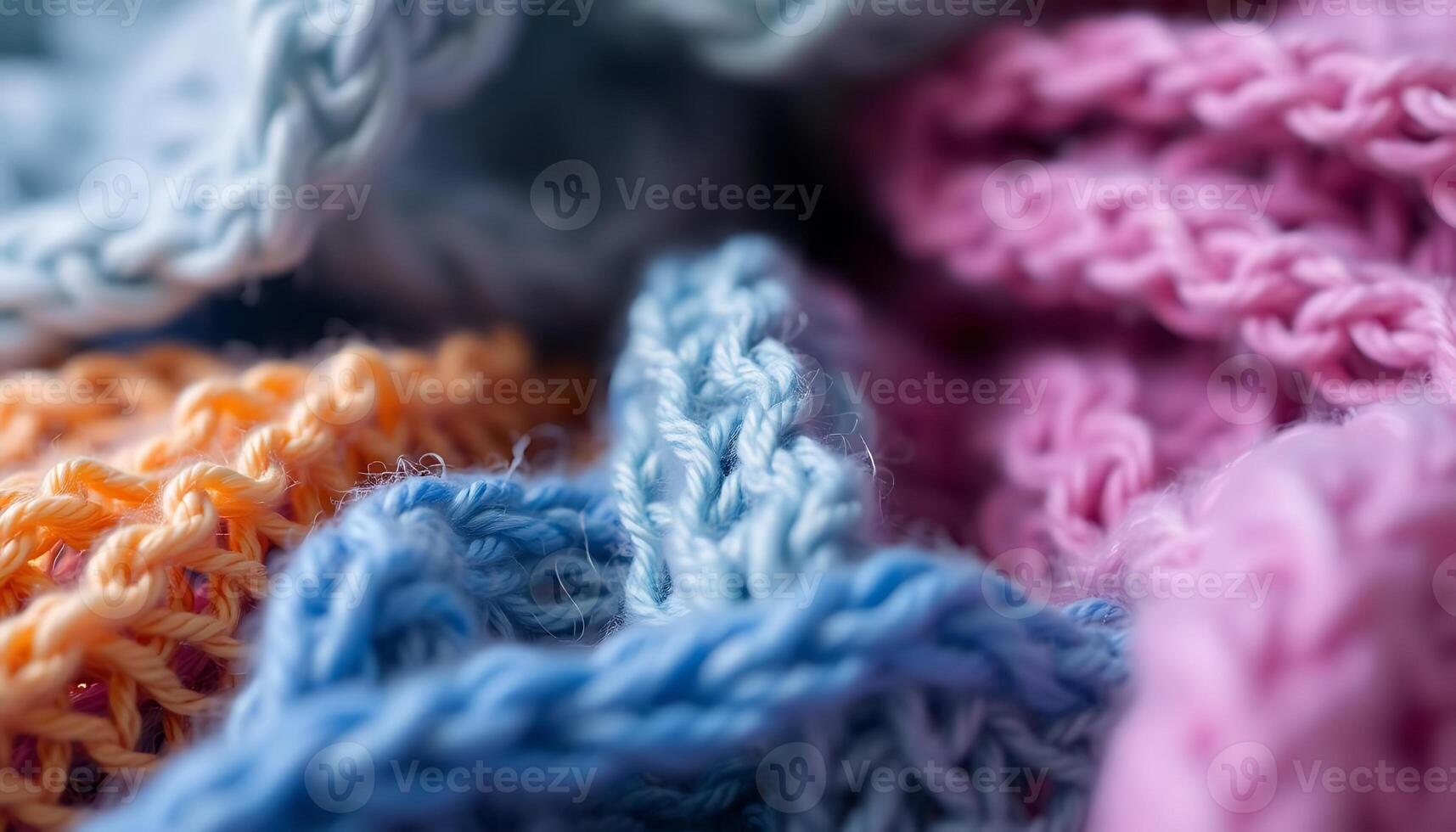 close up of a bunch of knitted items photo