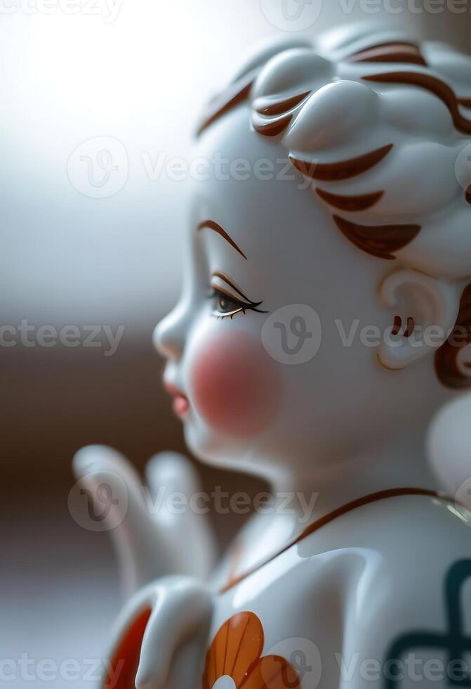 close up of a figurine of a child photo