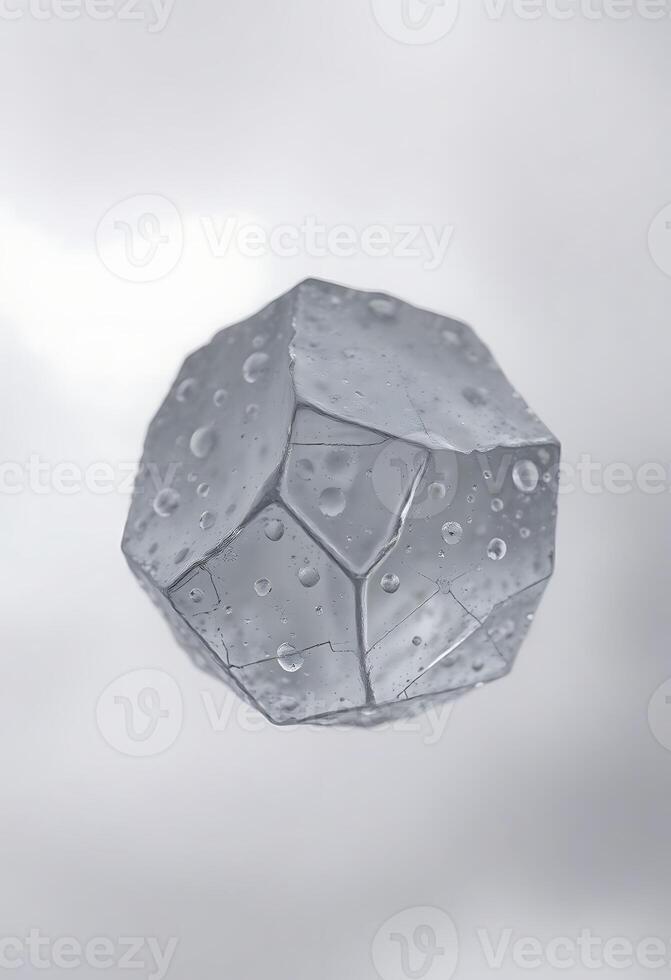close up of a water droplet on a surface photo