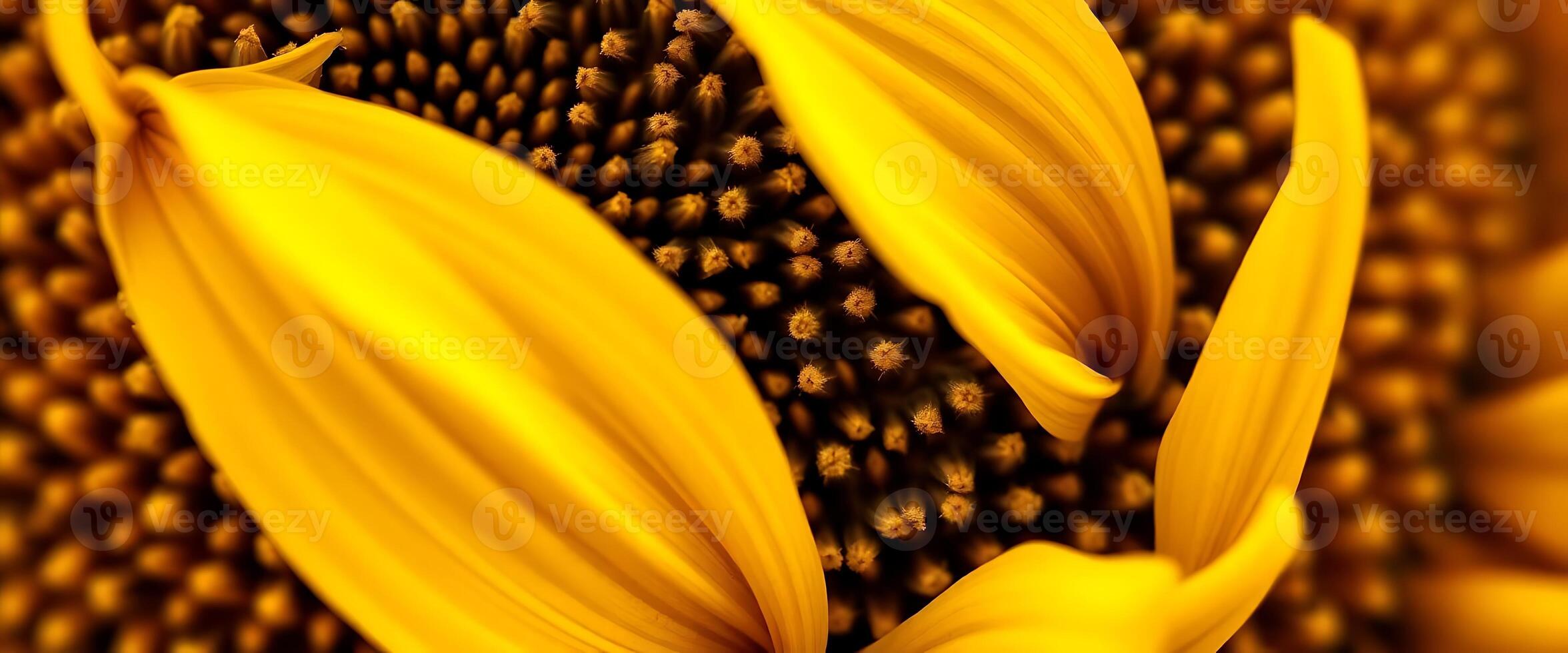close up view of a sunflower's petals photo