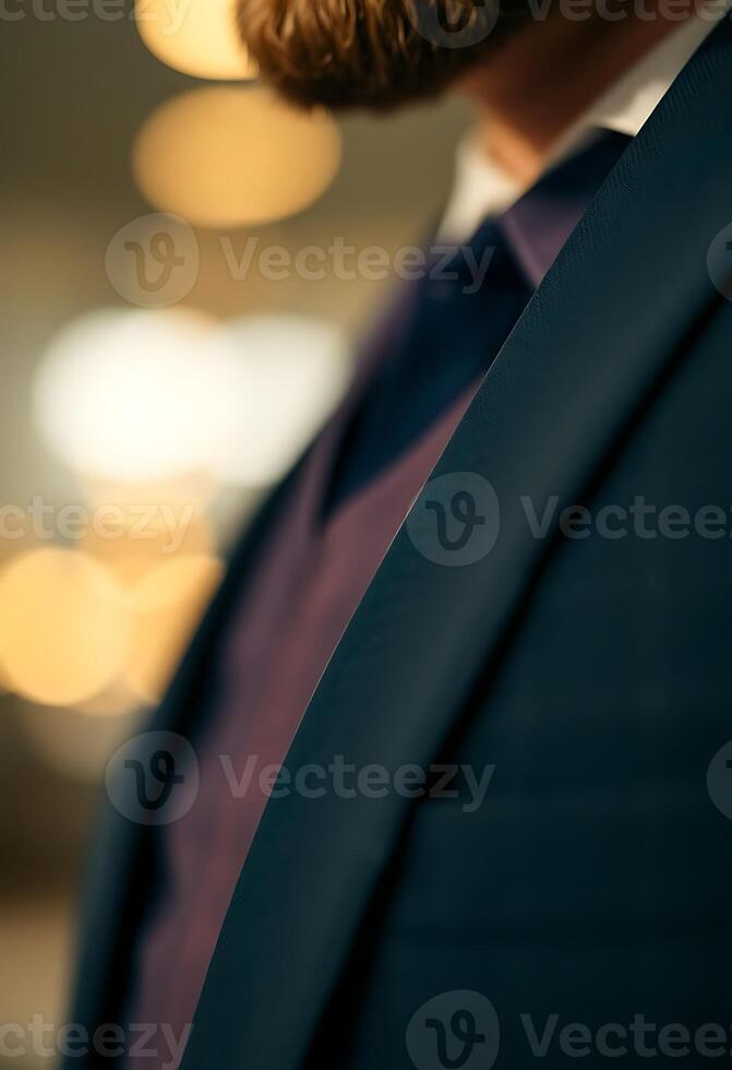 man with a beard wearing a suit and tie photo