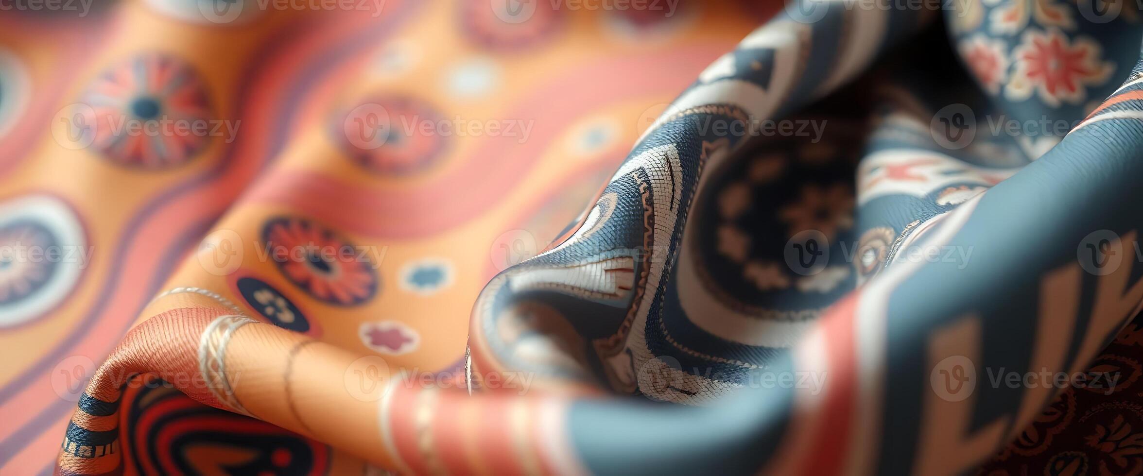 close up of a tie with a design on it photo