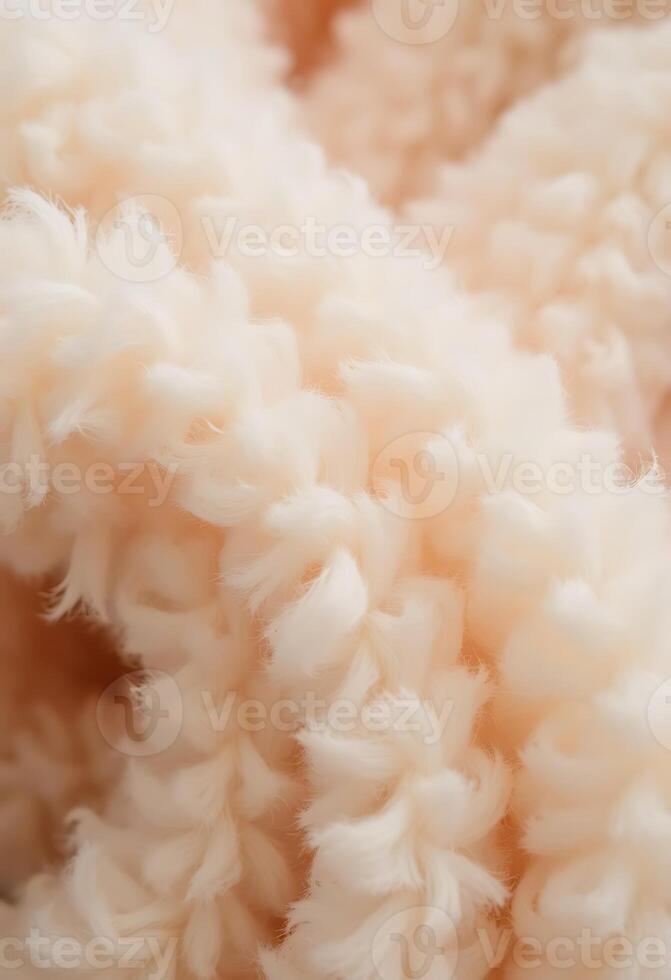 close up of a fuzzy white object photo