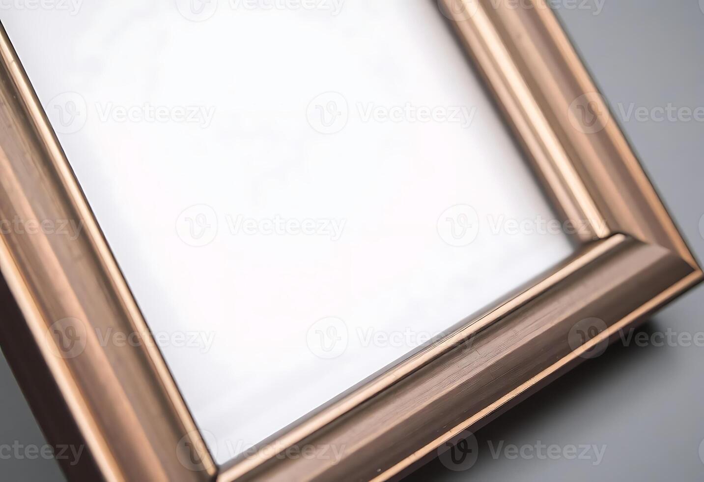 A close up of a picture frame with a white background photo
