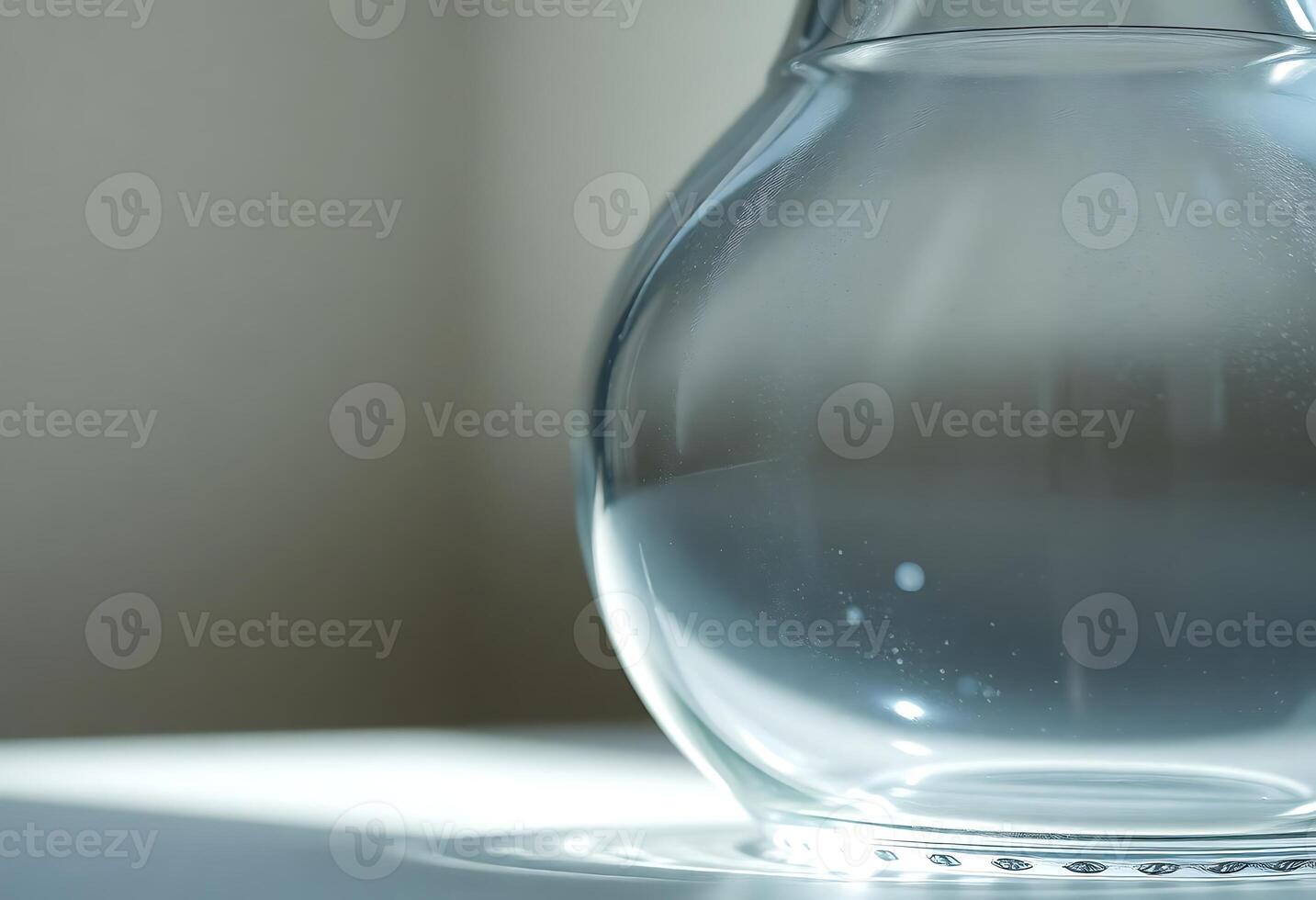 clear glass vase with water inside of it photo