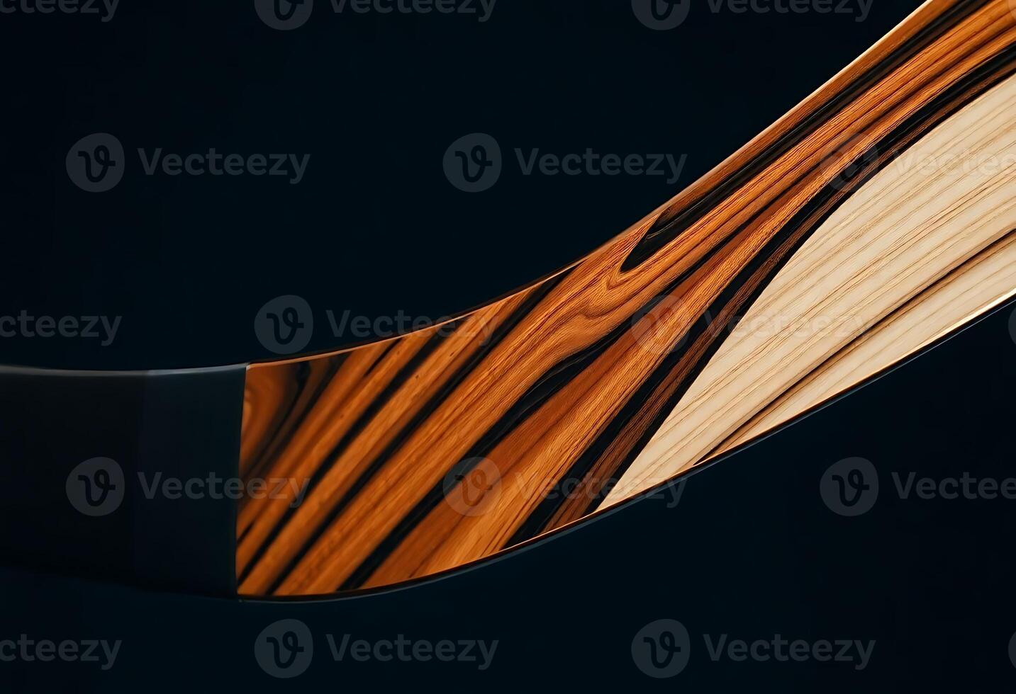 close up of a wooden object on a black background photo