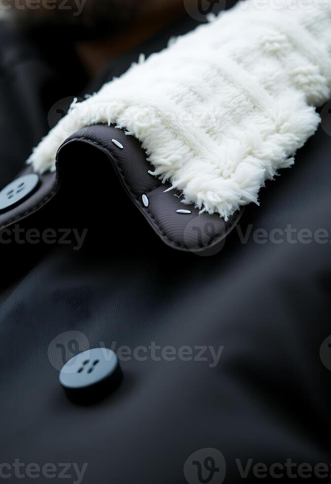 close up of a jacket with buttons on it photo