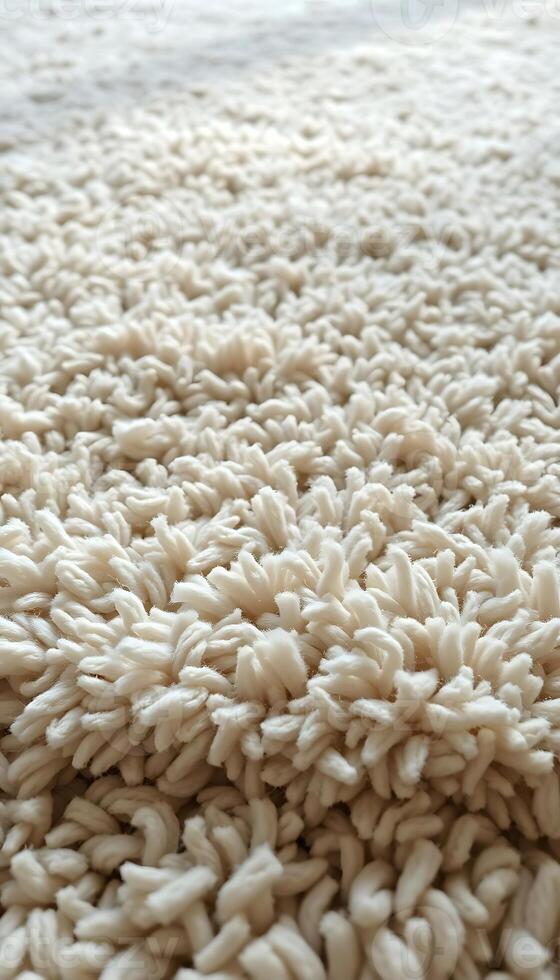 close up view of a carpet with a lot of white stuff on it photo