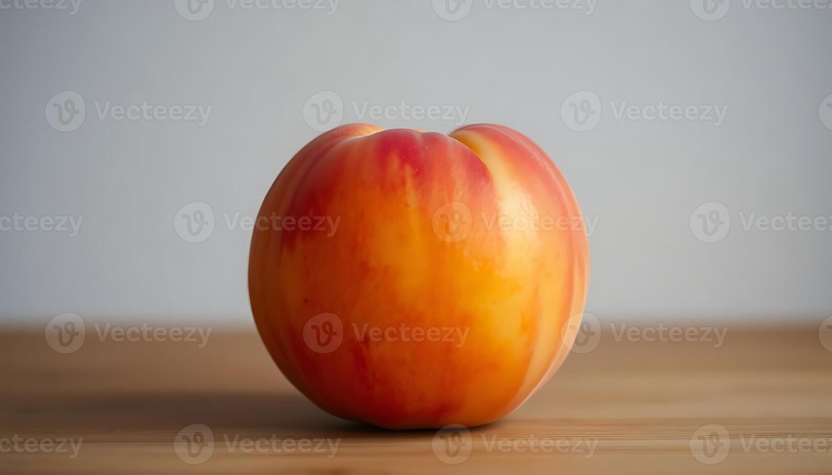 close up of an apple on a table photo