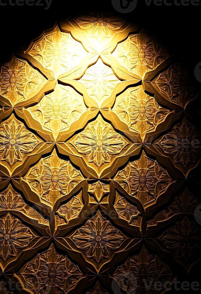close up of a light shining on a wall photo