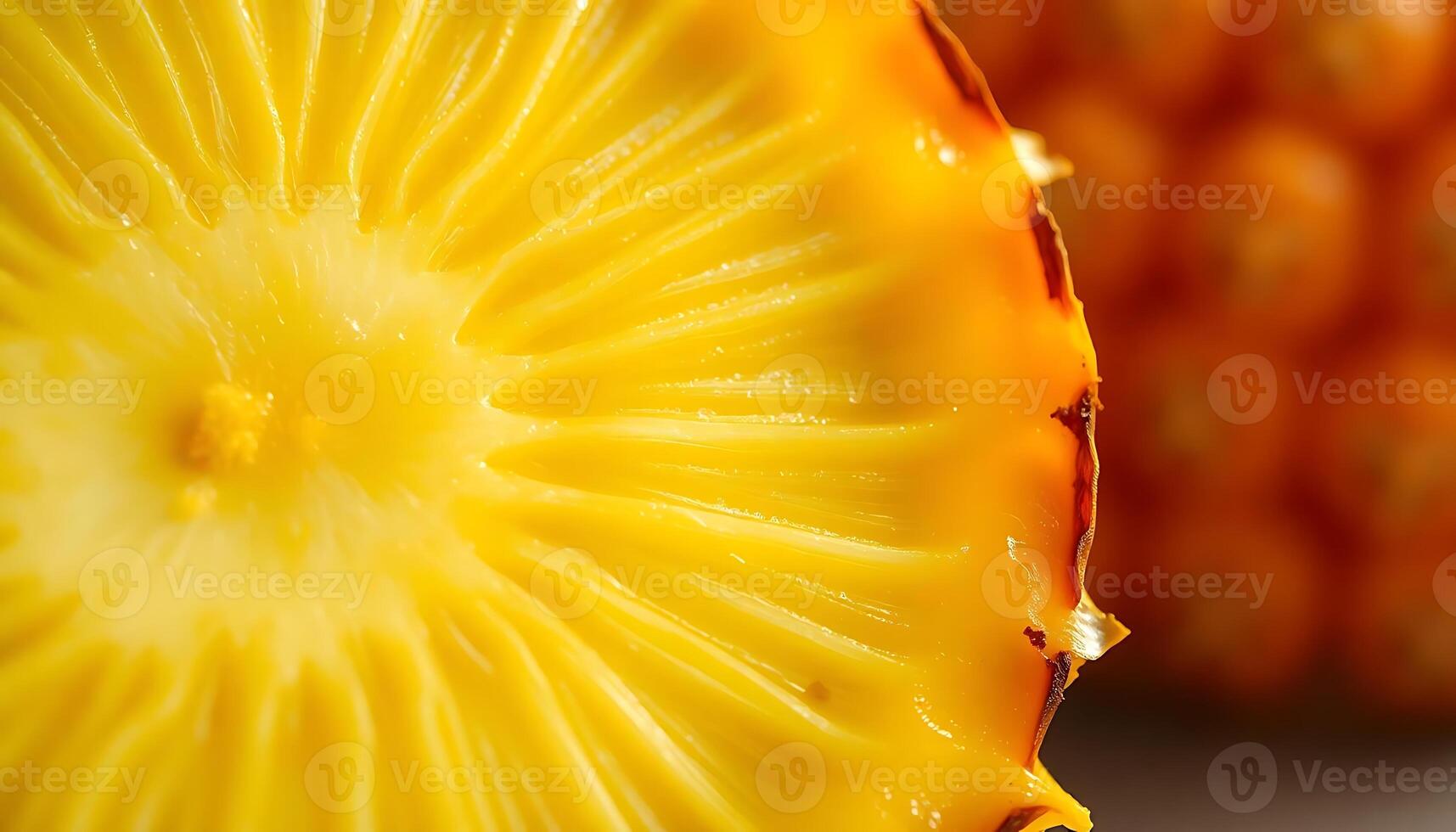 close up of a yellow fruit with a bite taken out of it photo