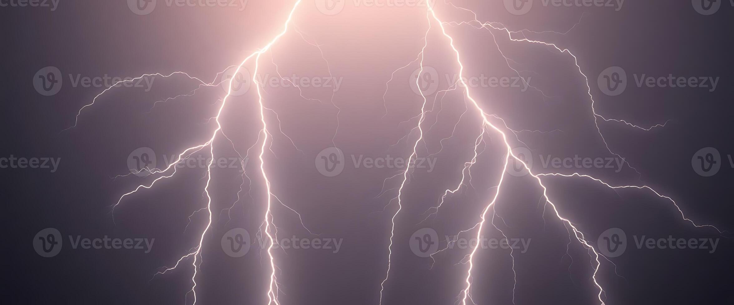 group of lightning strikes in the sky photo