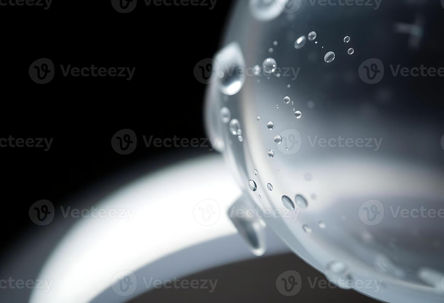 close up of a water pitcher with water droplets photo
