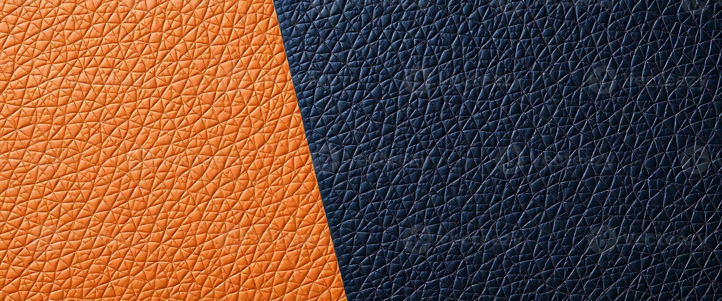 close up of a blue and orange leather texture photo