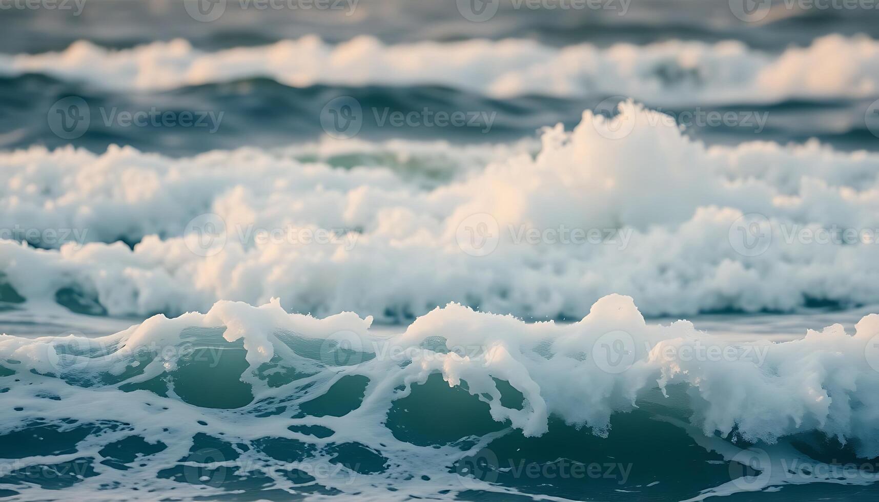 A close up of waves breaking on the shore photo