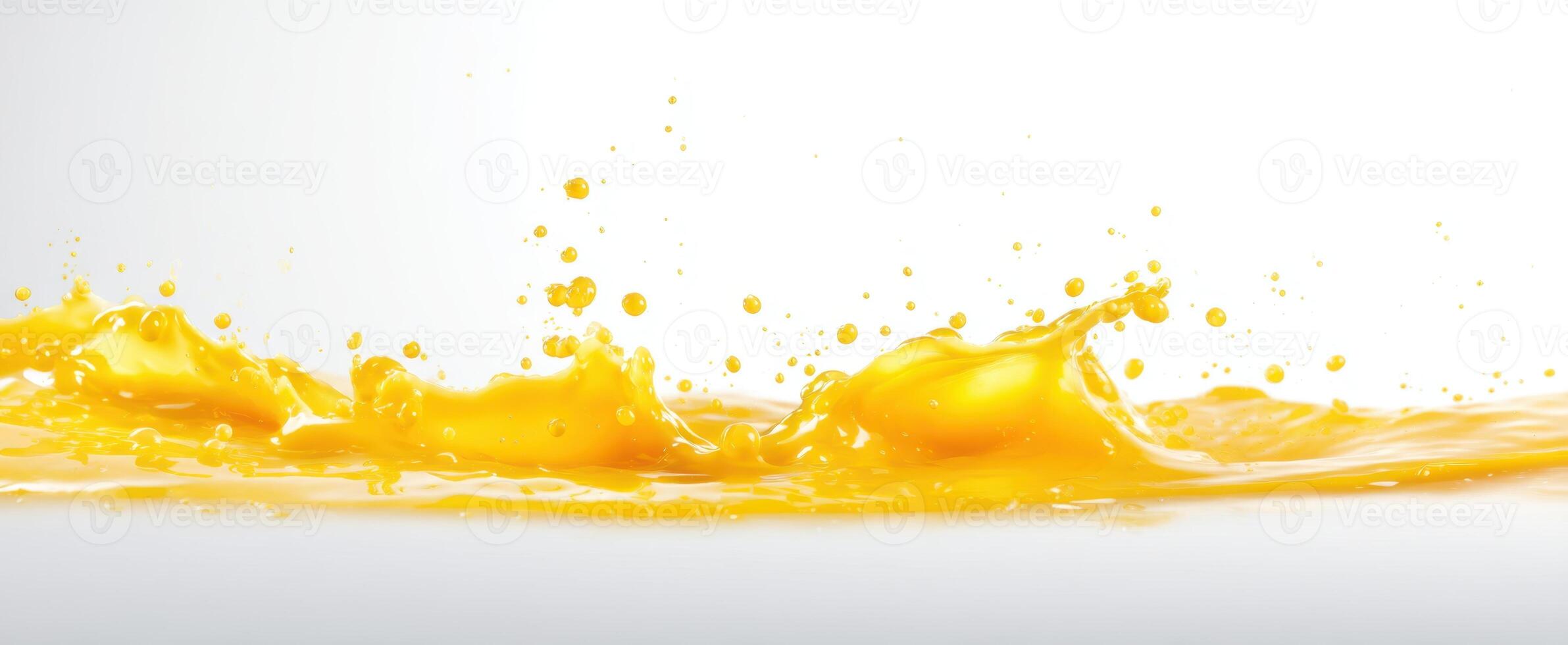 The vibrant splash of yellow liquid creating a captivating abstract background. photo