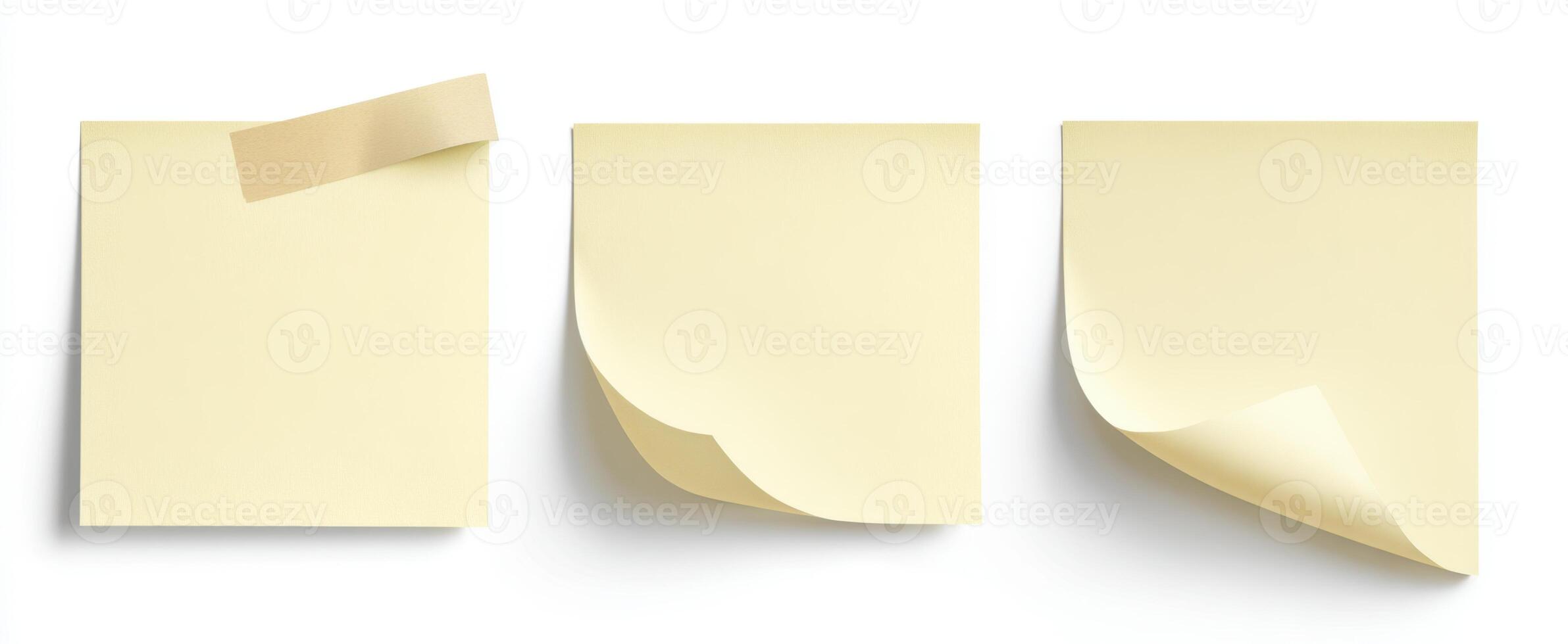 The three blank sticky notes for creative reminders and organization photo