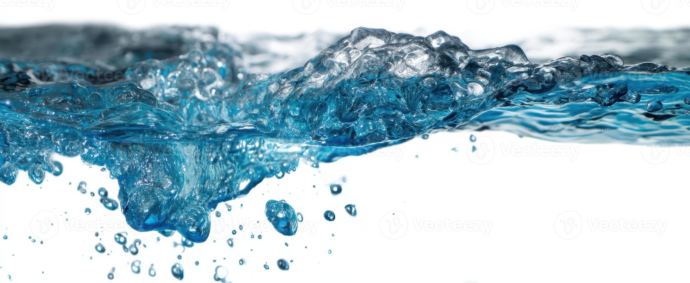 The captivating splash of water creating mesmerizing bubbles and ripples. photo