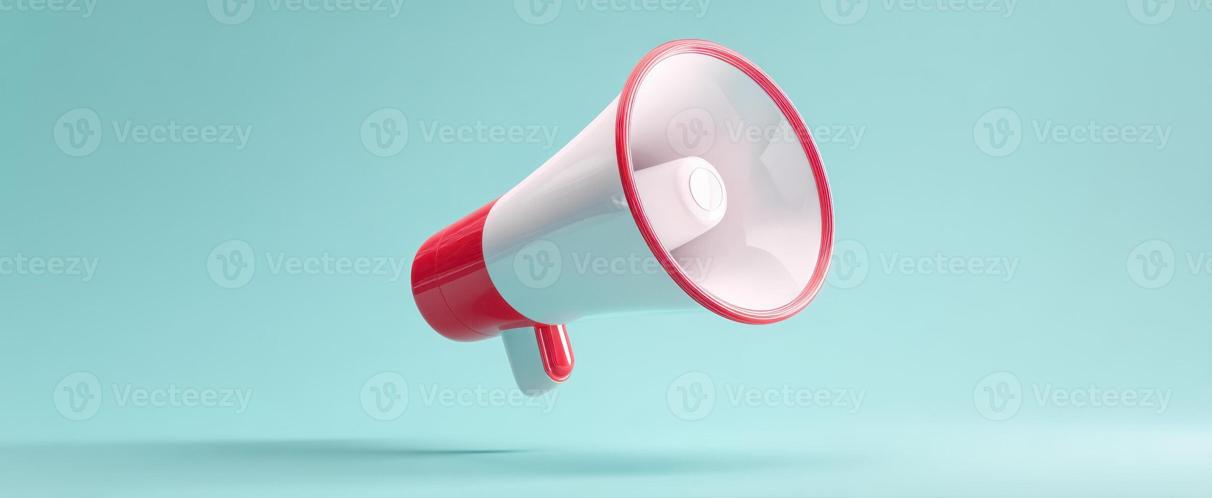 The Megaphone Floating Against a Bright Background in Modern Design photo