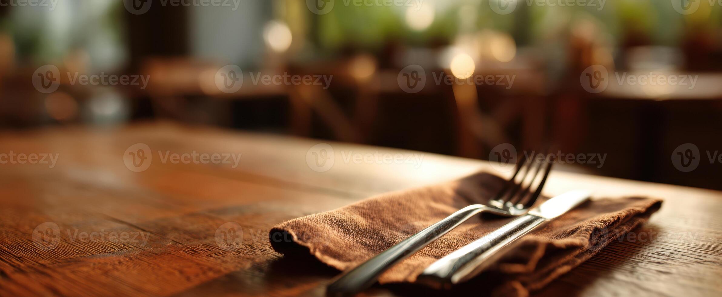 The elegant table setting with cutlery inviting a delightful dining experience photo