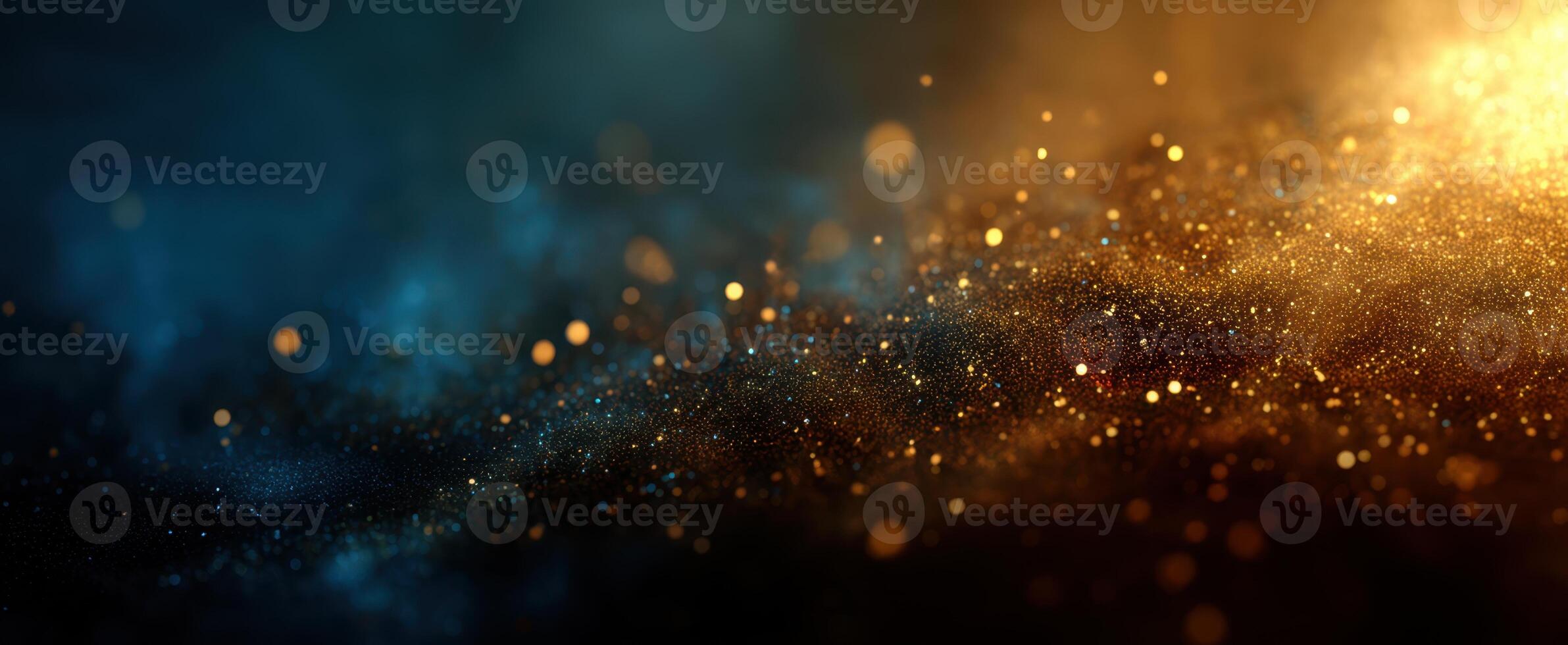 The ethereal glow of shimmering particles in a cosmic background photo