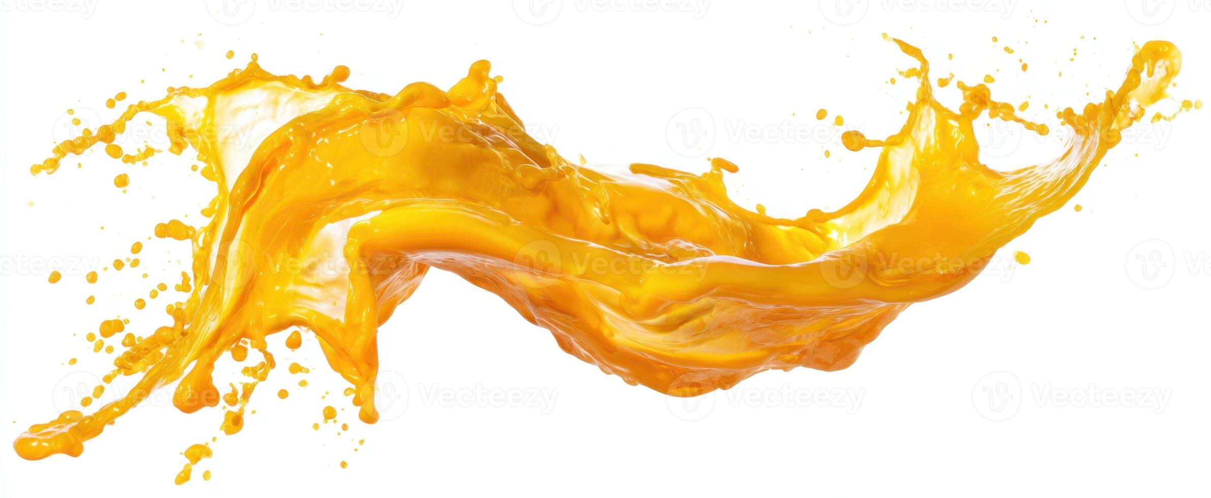 The vibrant splash of orange juice creating dynamic visual energy photo