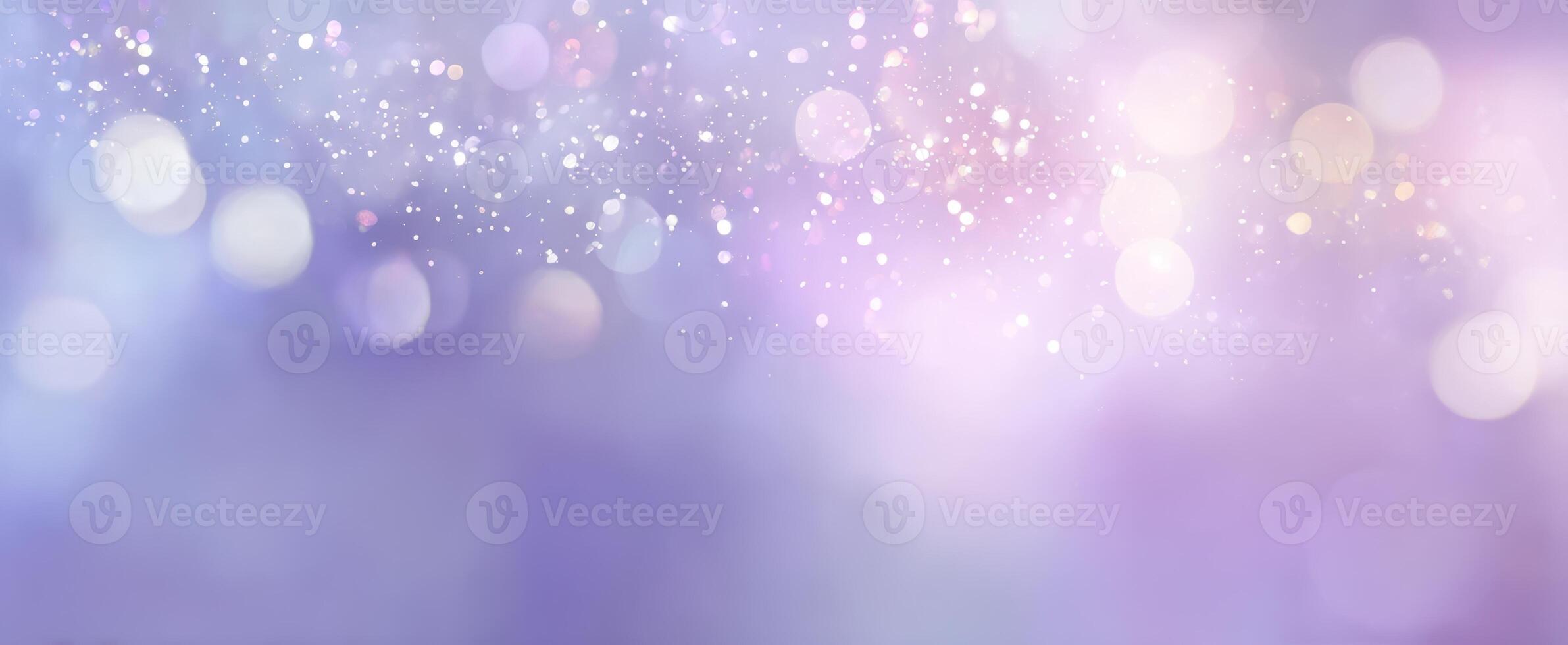 The Beautiful Abstract Background with Soft Purple Bokeh and Sparkling Lights photo