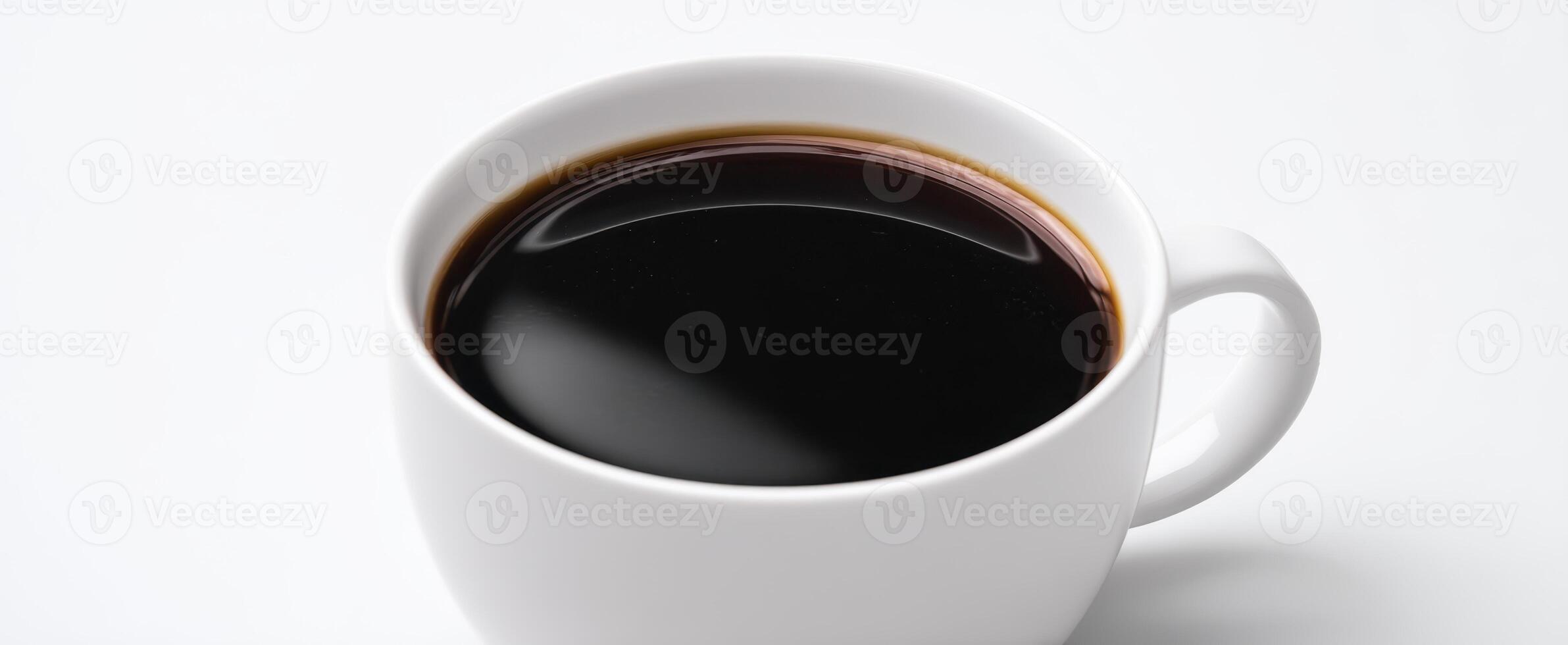 The Elegant Cup of Black Coffee on a Minimalist Background photo