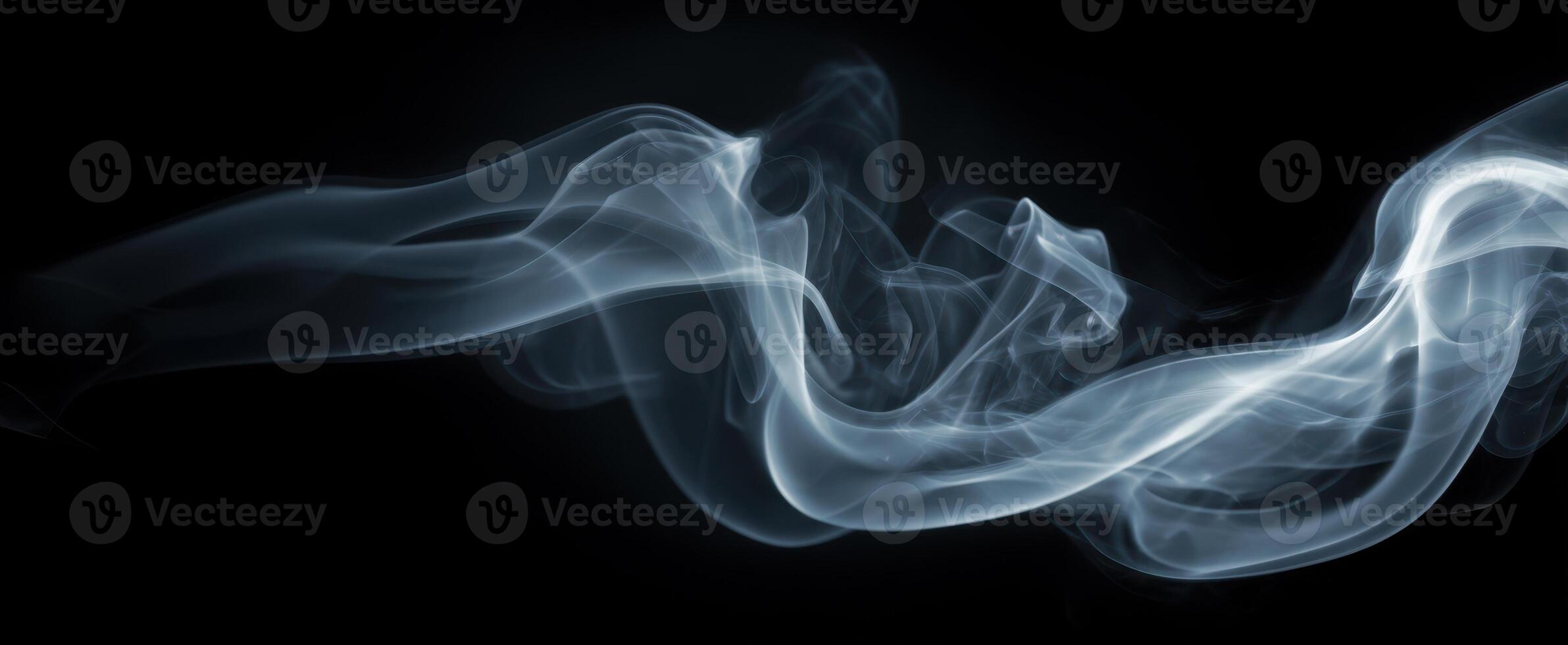 The flowing smoke ribbon creating an ethereal and artistic atmosphere. photo