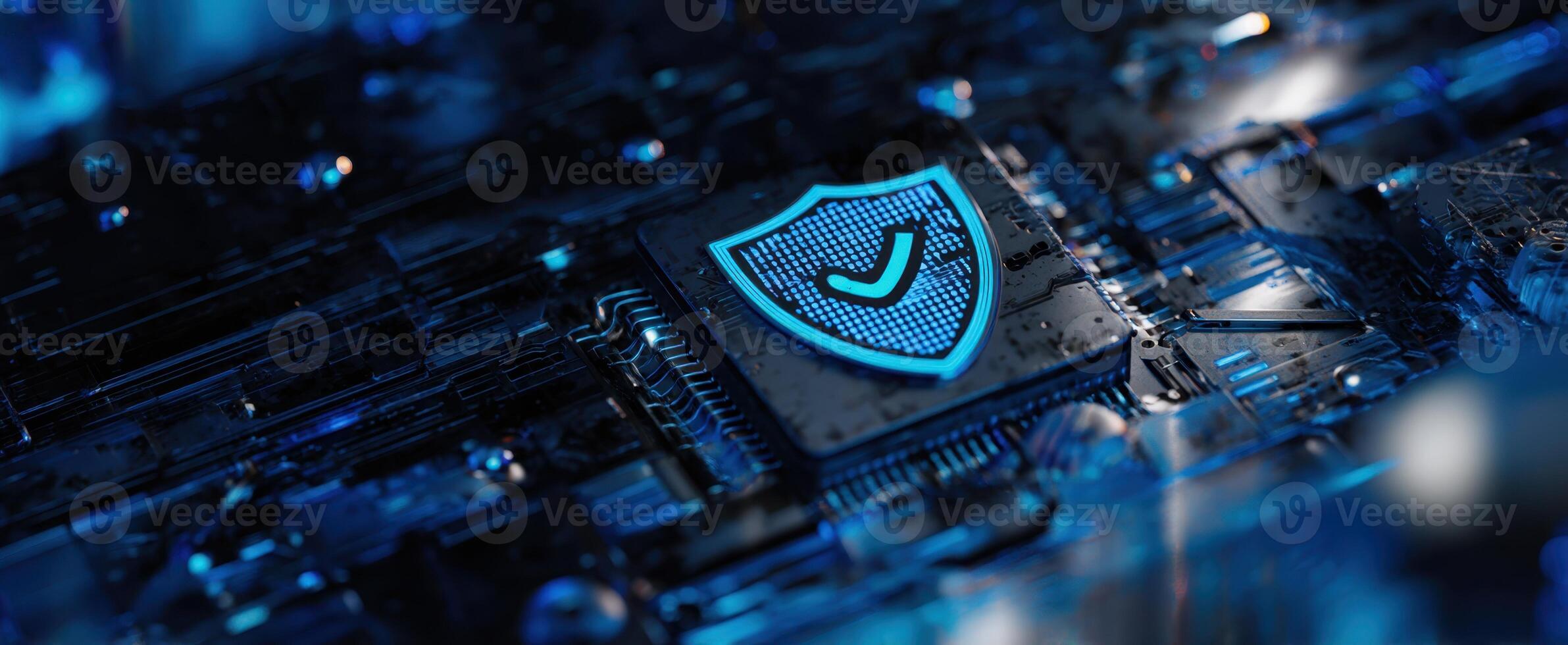 The Digital Shield Representing Cybersecurity and Data Protection in Modern Technology photo