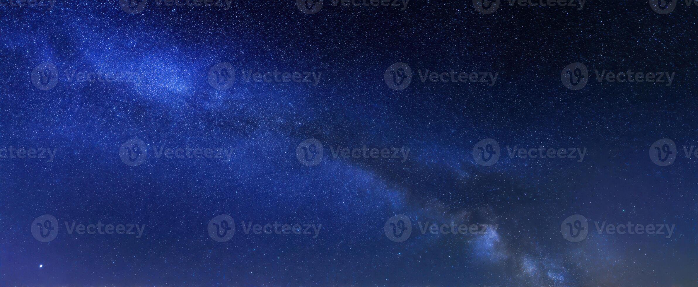 The breathtaking view of the Milky Way galaxy in a serene night sky. photo