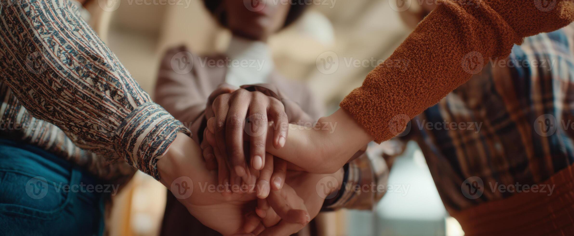 The Hands of Unity Coming Together in Supportive Collaboration photo