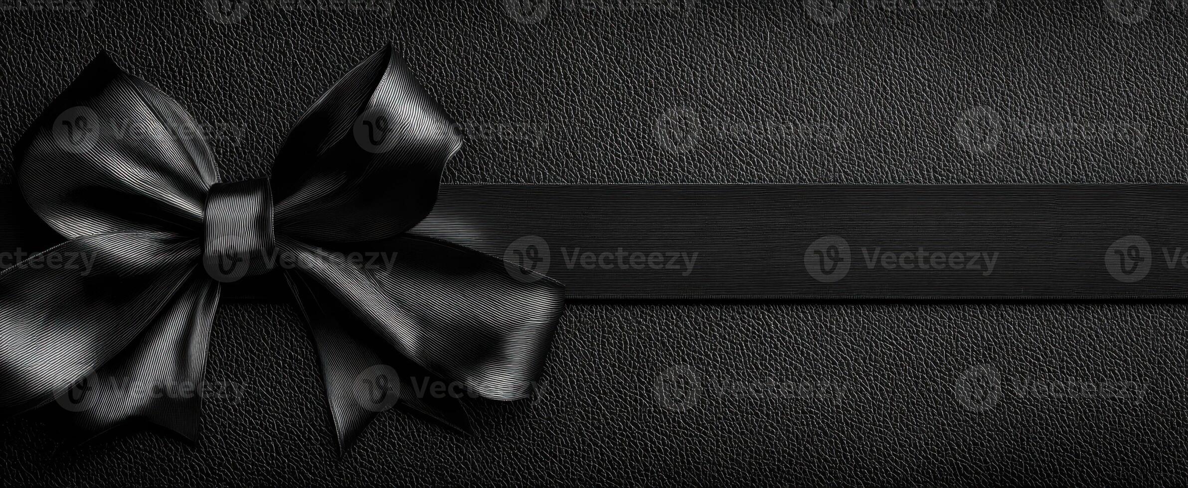 The Elegant Black Bow on a Textured Background for Special Occasions photo