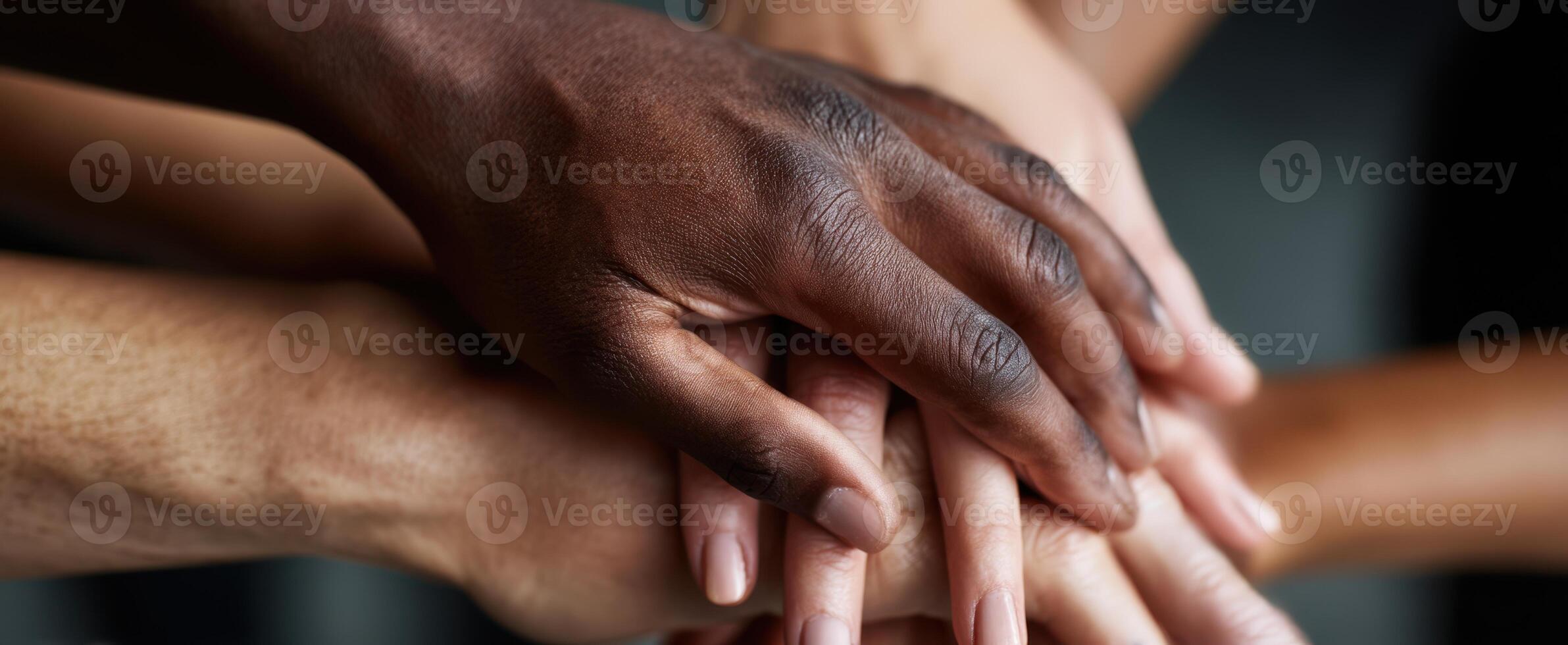 The Hands of Unity Symbolizing Diversity and Togetherness in Community photo