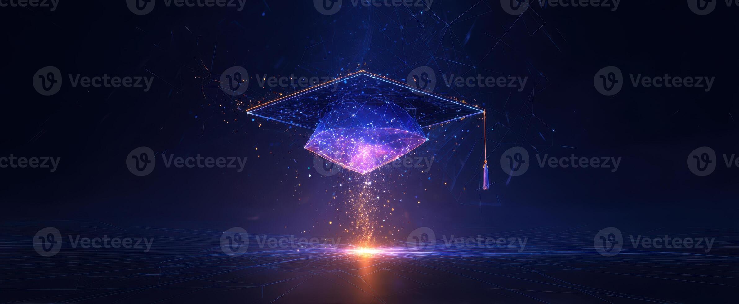 The Cosmic Graduation Cap Rising Above a Stellar Landscape photo