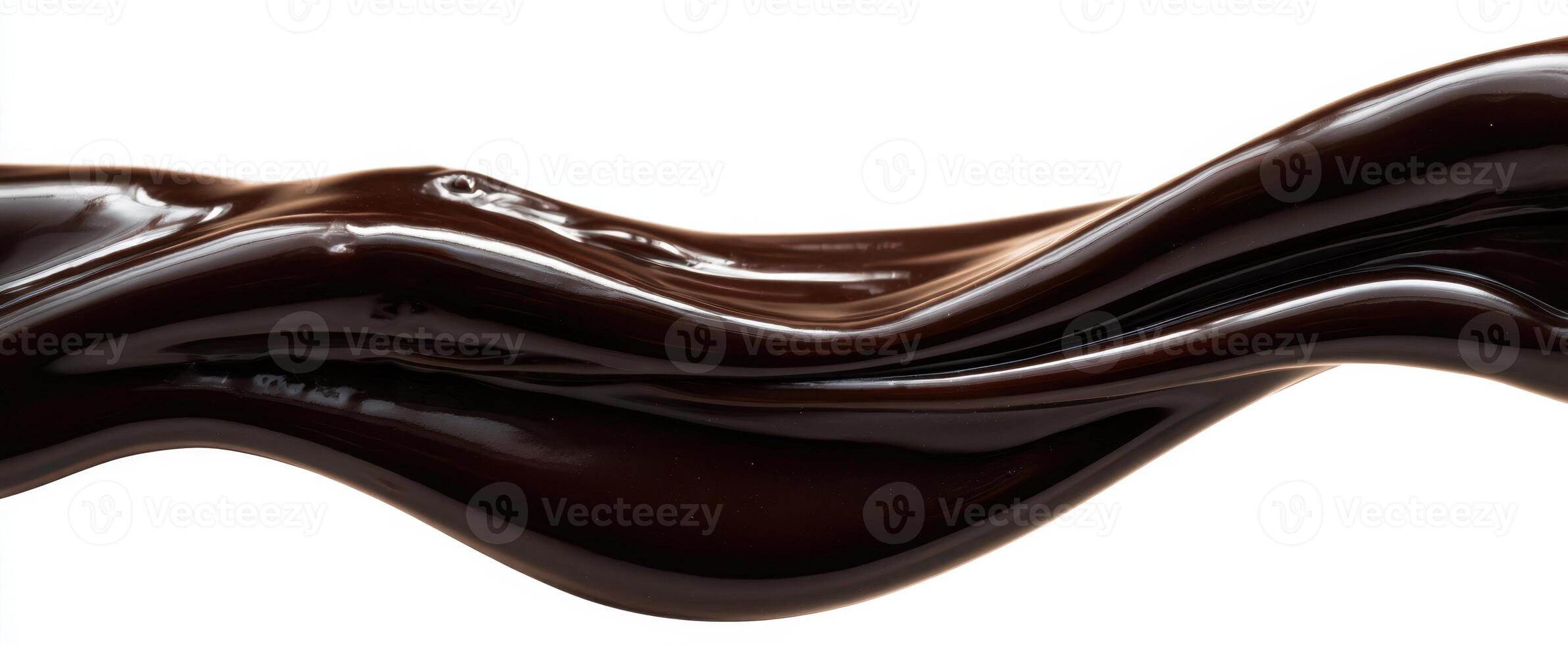 The Rich Chocolate Sauce Flowing in Elegant Waves photo