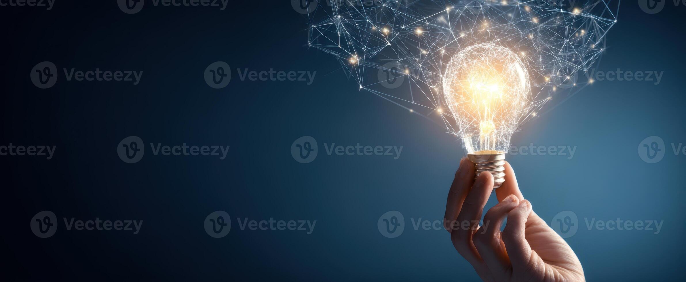 The Bright Idea in a Hand Symbolizing Innovation and Creativity photo